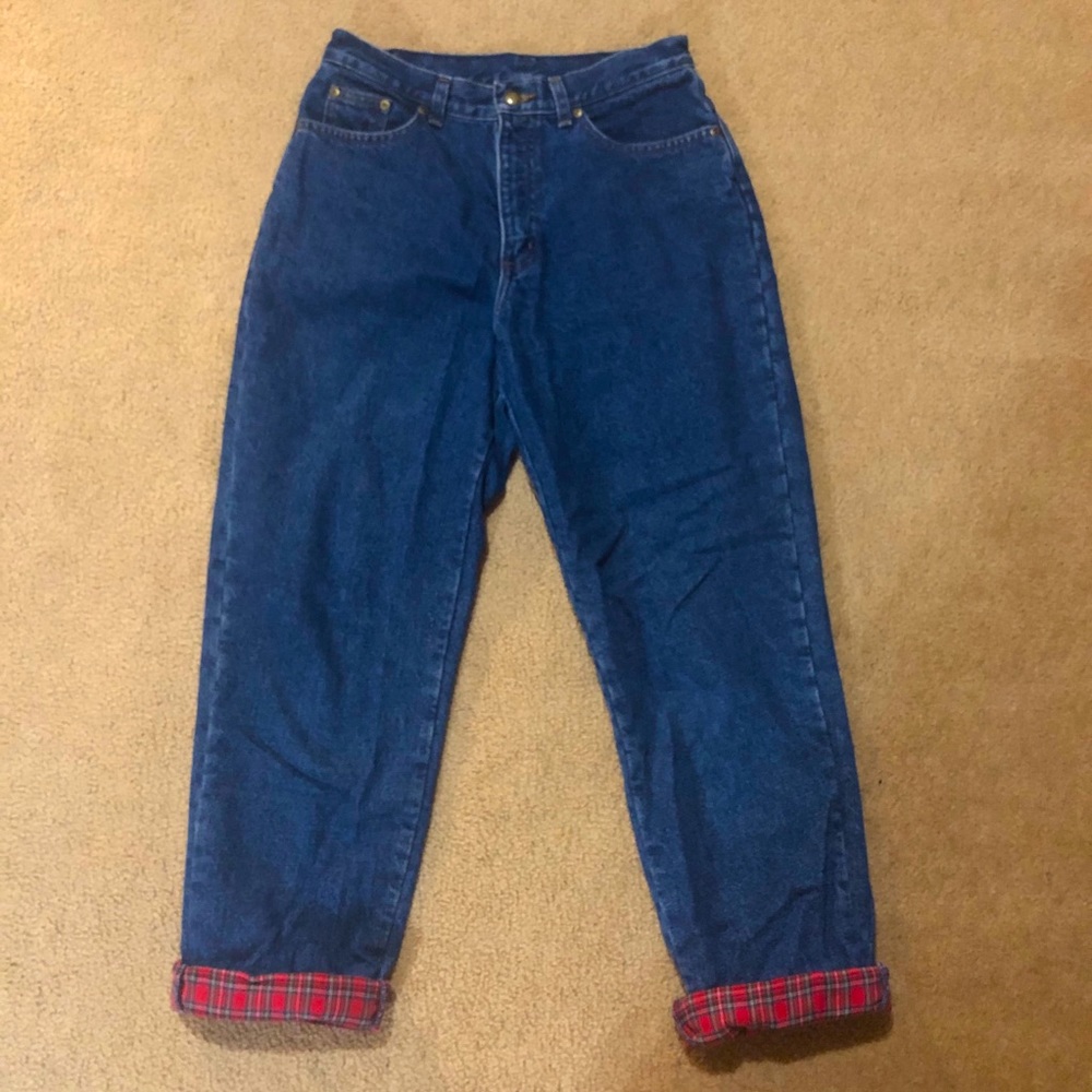 ❄️L.L. Bean Flannel Lined Mom Jeans❄️